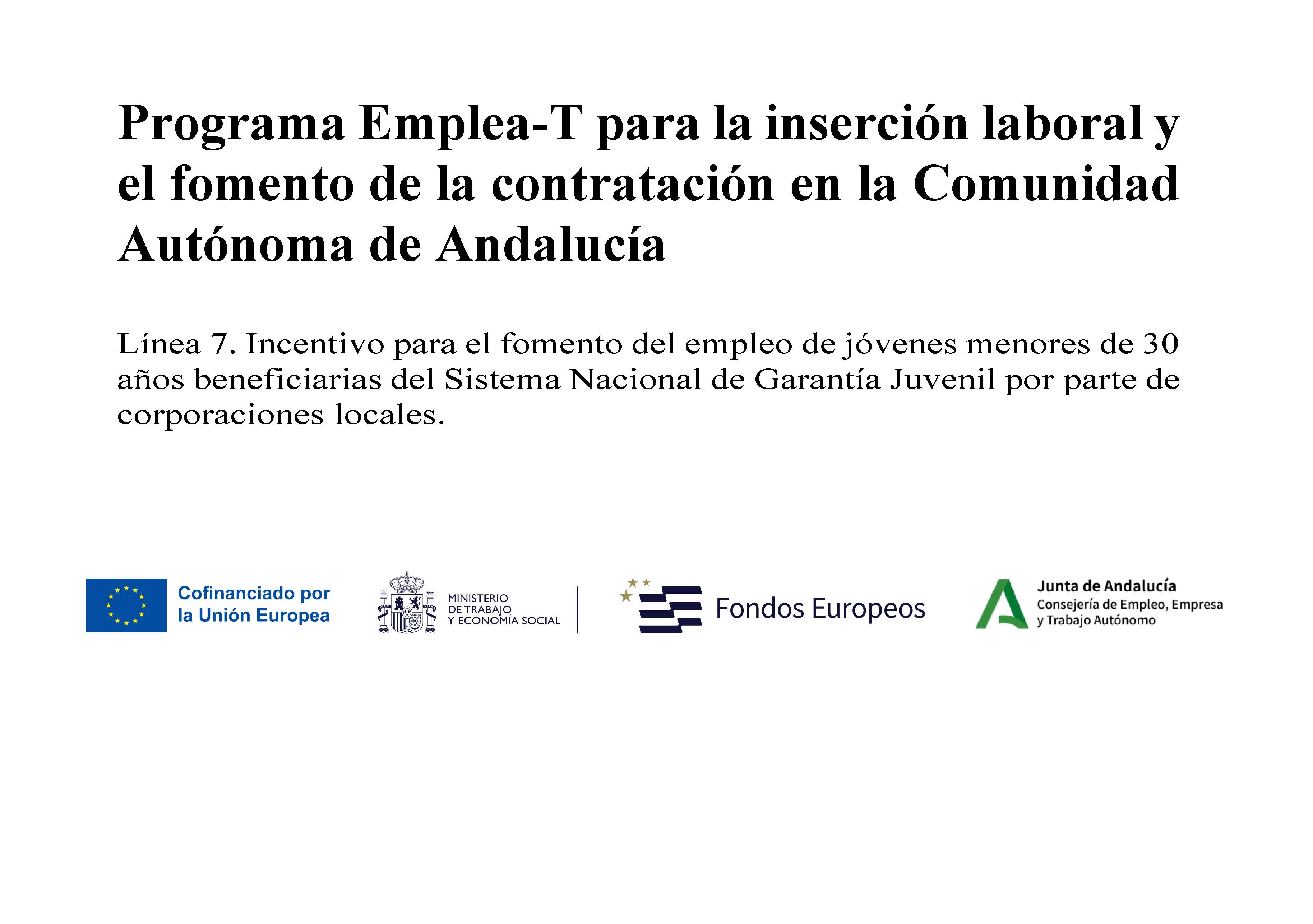 Programa Emplea-T para la inserción laboral y el fomento de la contratación en la Comunidad Autónoma de Andalucía